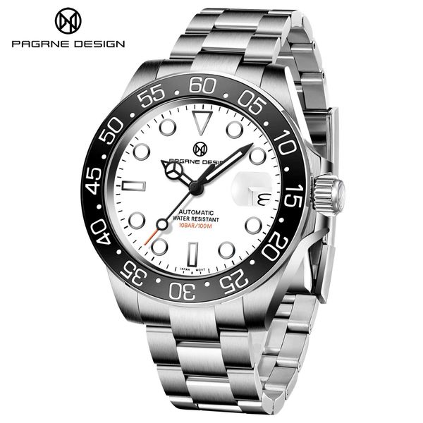 Ro-lxx часы для мужчин и женщин, небольшое количество PAGRNE DESIGN Мужские автоматические механические часы Business PG1670NH35 с подарочной коробкой