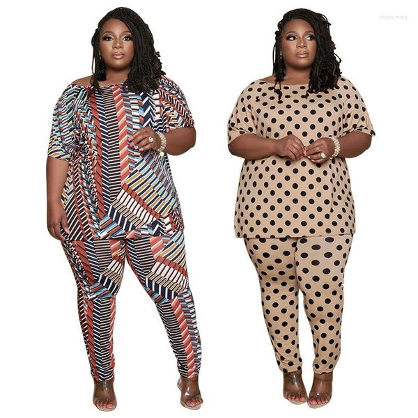 Calças femininas fashion large plus fat pijamas slim fit estampado conjunto de duas peças se precisar entre em contato