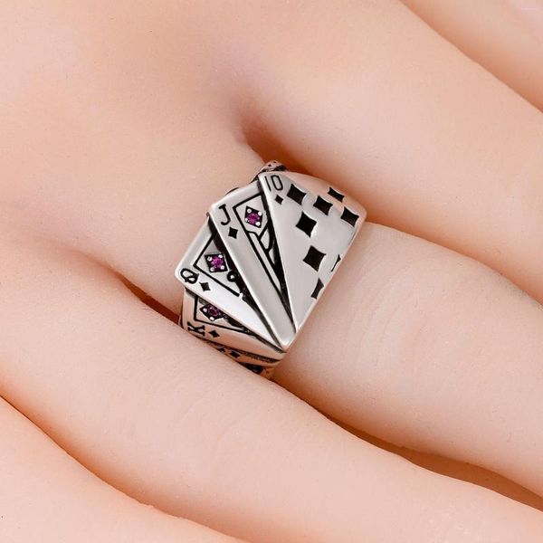 Eheringe Poker für Frauen Statement-Schmuck Valentinstag Geschenke Liebhaber Fingerring 2023