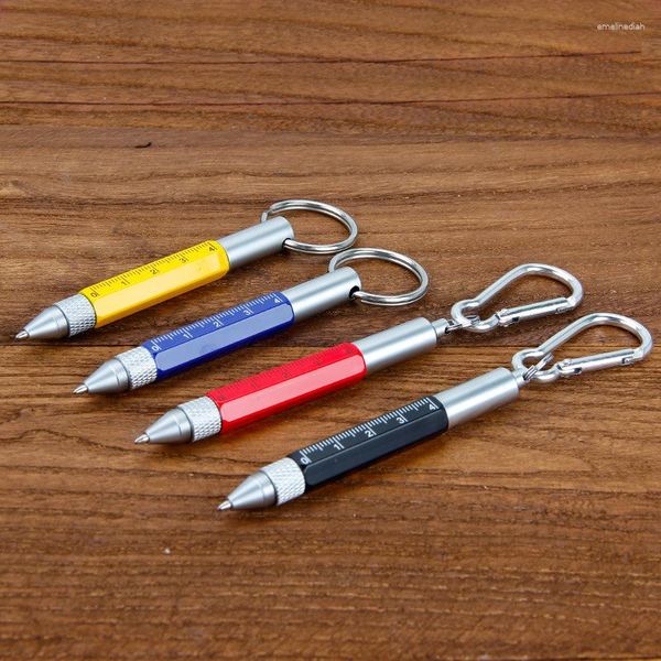 Schlüsselanhänger Stylus-Stift-Schlüsselanhänger 6-in-1-Metallschraubendreher-Touchscreen-Werkzeug Kleine Stifte Geschenkzubehör