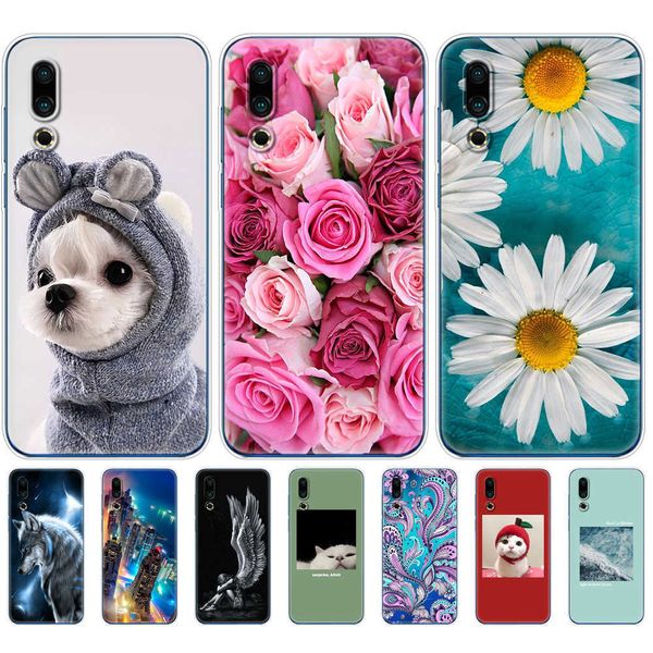 Para Meizu 16S Case 6.2'' Pintado Soft TPU Silicone Back Phone Cover 16s 16 S Slim Coque Meizu16S Case Bumper Clear
