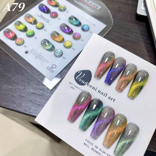 Esmalte 9D Sparkly Sky Gel Magnético para Unhas Roxo Azul Holográfico Gato Gel Mágico para Unhas Verniz Soak Off Ímã UV Gel Artístico para Unhas 230715