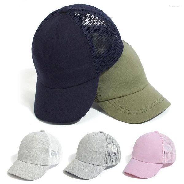 Berets Kind Baseball Hut Outdoor Visor Cap Baby Mesh Junge Mädchen Baumwolle Kinder Sonne Einstellbar Kinder