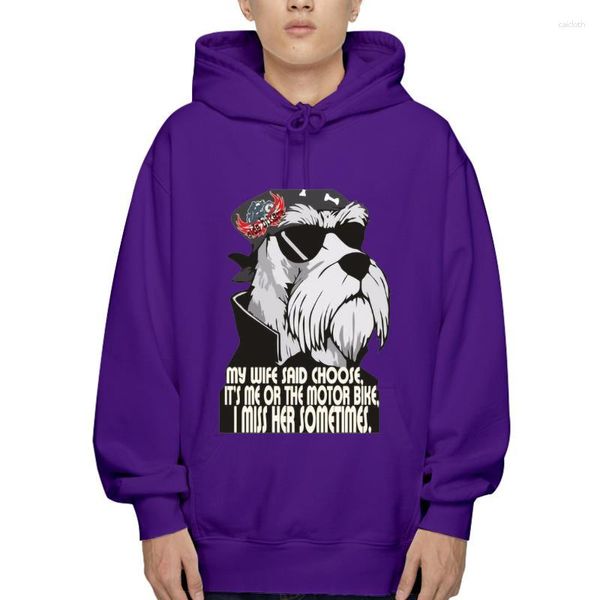 Felpe con cappuccio da uomo in pile di cotone Old Riding A Biker My Wife Said To Choose Her or Motorcycle Hoody Fun Retri Iom T Hoodie Design