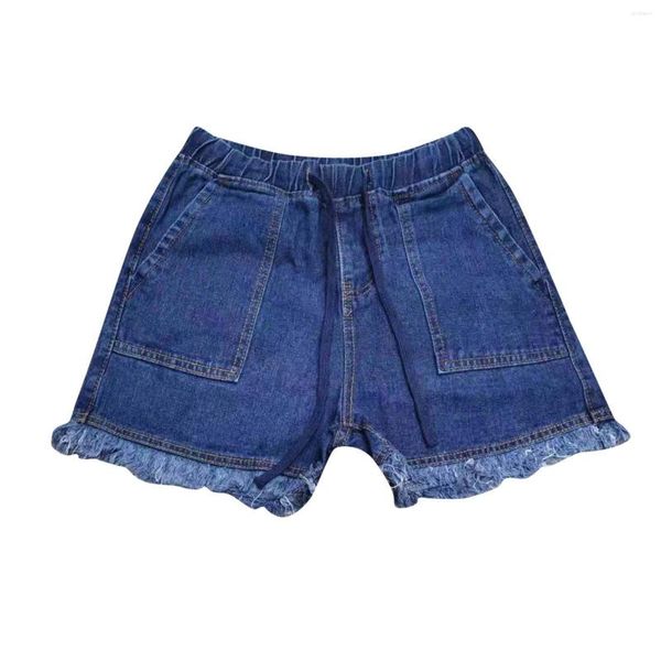 Calça Jeans Feminina Calça Jeans com Bolso Casual para Mulheres com Bolsos Pequeno Solto Longo Bib Macacão Perna Larga
