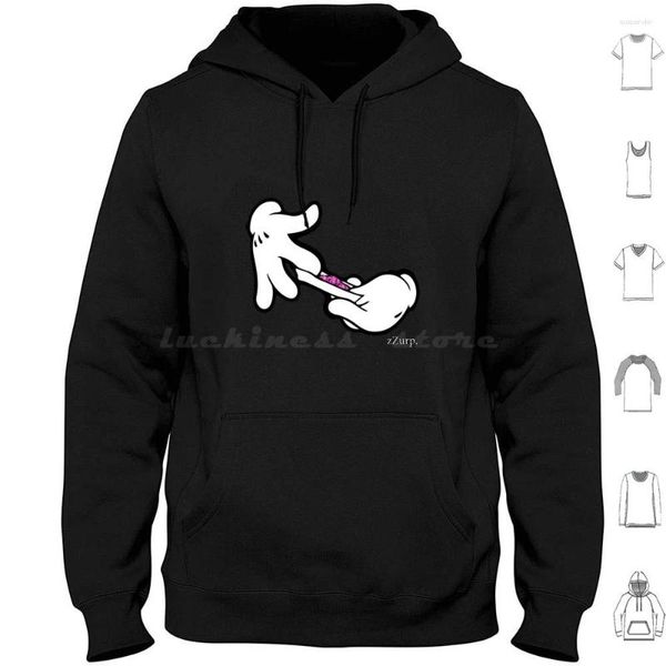 Erkek Hoodies Roll / Zzurp. Uzun Kollu Handshake Mor Cheech ve Chong Bong Zzurp Sürü Bitki