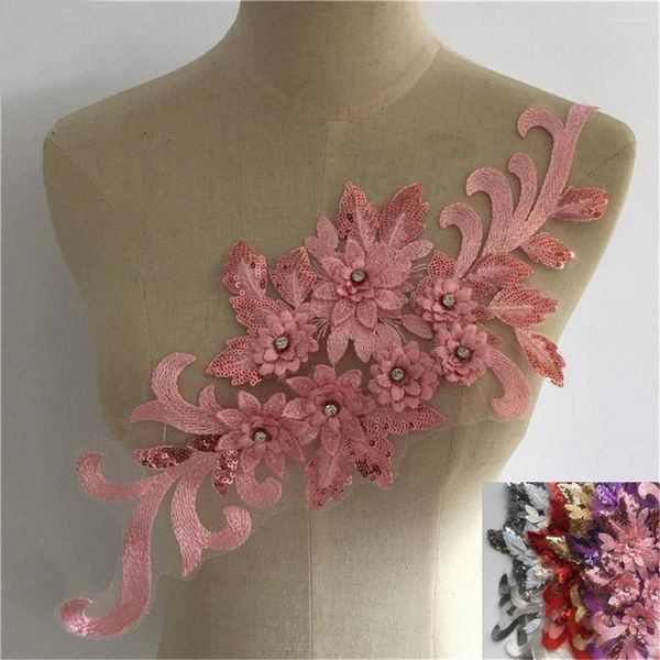 Pajaritas mujer flor encaje Collar bordado apliques escote DIY costura decoración artesanía vestido tela falso accesorio