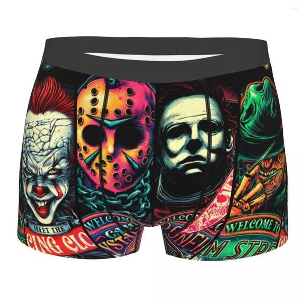 Mutande Welcome To Horror Movies Intimo Uomo Stretch Halloween Film Boxer Slip Pantaloncini Mutandine Soft For Homme