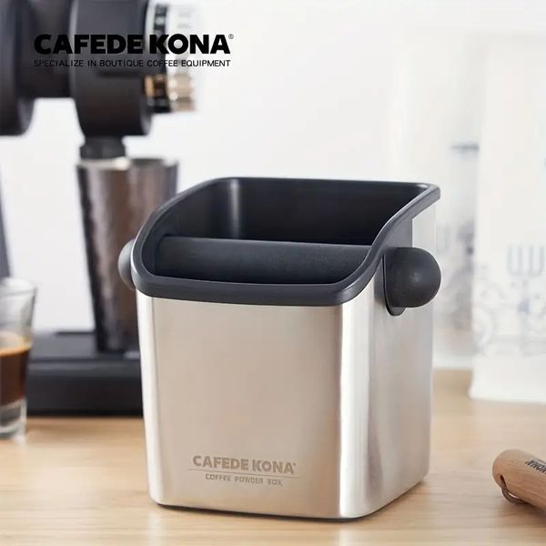 CAFEDE KONA CK6404/CK6438 Balde de escória de café/Cafeteira semiautomática doméstica Caixa de escória em pó/Aço inoxidável Balde de escória de café (700 ml) Aço inoxidável, borracha