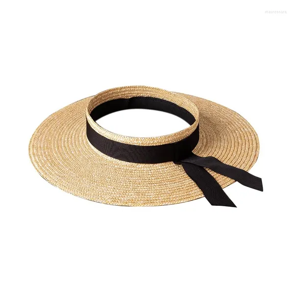 Шляпы широких краев весна лето модное повседневное простые большие карнизы пустые топ соломенная шляпа дамы на открытом воздухе на пляже путешествия солнце
