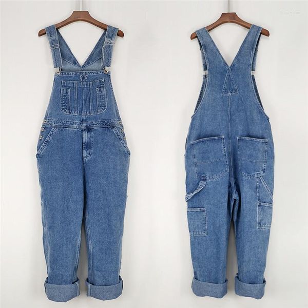 Herren-Jeans-Denim-Overall, dunkelblau, hell, Rollenspiel-Kostüme, große Größe für Männer