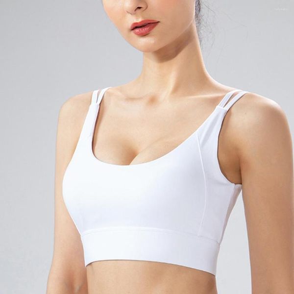 Активные рубашки женский спортивный бюстгальтер Sport Up Up Criss-Cross Back Поддержите Camisole майки