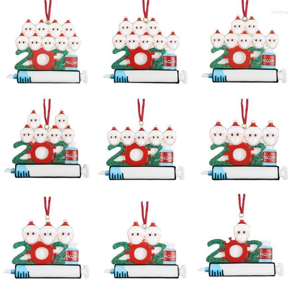 Noel Süslemeleri Bebek Maskesi için Aile DIY Adı Noel Baba Asılı Kolye Süslemesi Dec