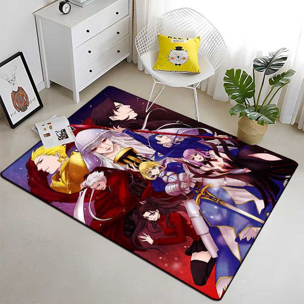 Tapetes Fate HD Estampado Tapete para Casa Quarto das Crianças Sala de Estar Cadeira de Cabeceira Moderno Simples Tapete Kawaii R230717