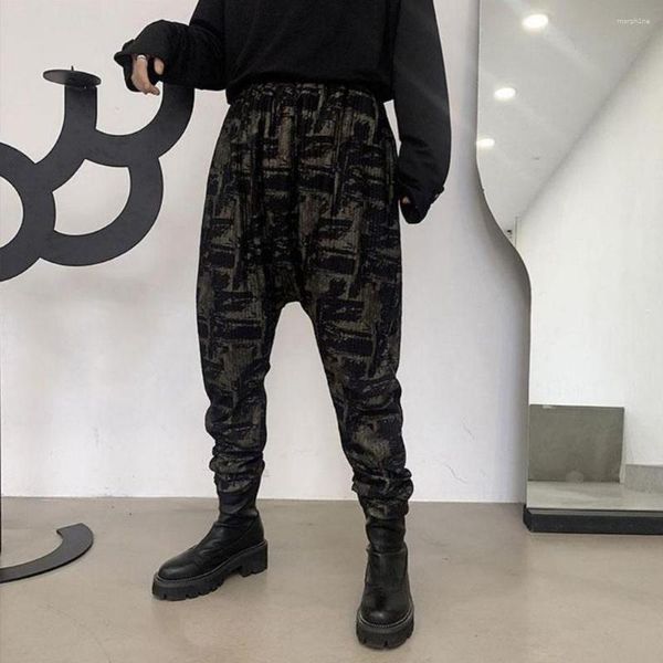 Pantaloni da uomo Pantaloni Harem da uomo Stampati Cavallo basso Croce Allentato Primavera Cargo Harajuku Moda Casual Streetwear Hip Hop Janpanese