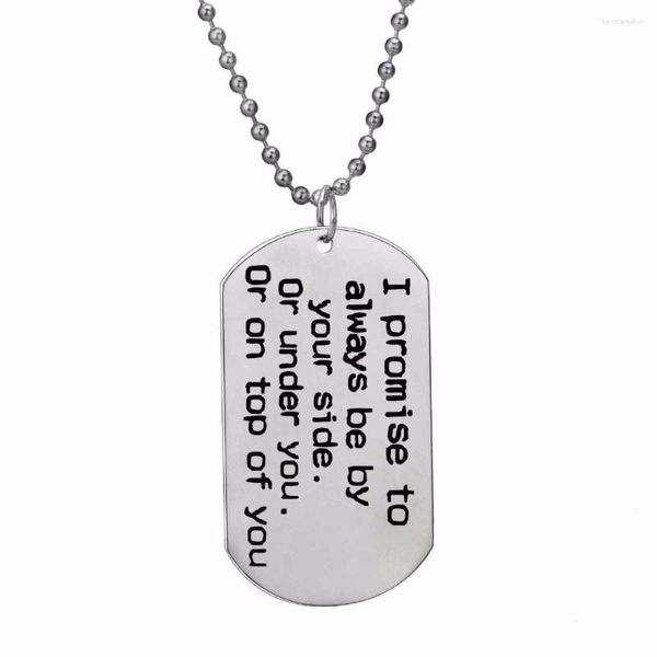 Collane con ciondolo 12 Pz / lotto Regalo di San Valentino Per Coppia Moglie Marito Fidanzata Fidanzato Collana Gioielli Acciaio Inossidabile Dog Tag