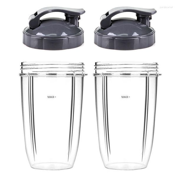 Frullatore 24Oz Tazze Set Con Flip Top To Go Coperchio Per Nutri 600W 900W Juicer Mixer Parts