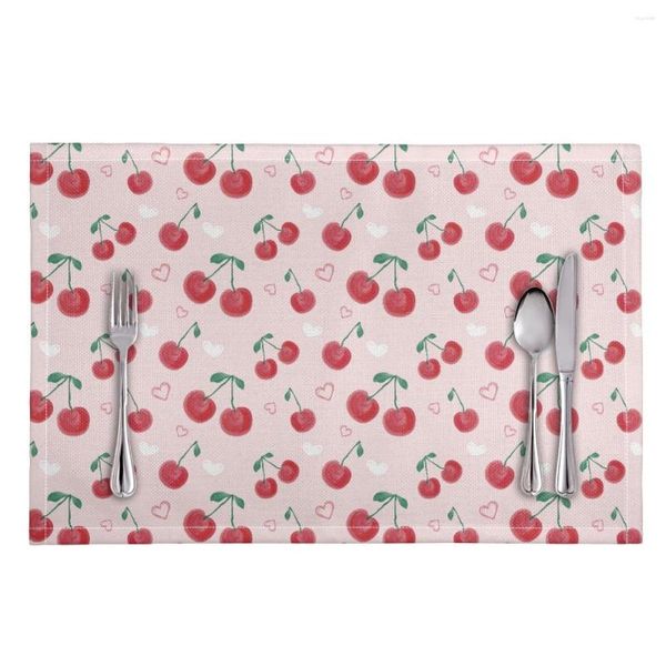 Tovagliette Personalizzate Il Vostro Tappetino Di Design Ciliegia Del Fumetto Per Ristoranti Dinning Home Interior Deco Print Dining