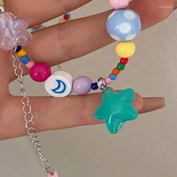 Подвесные ожерелья e0be y2k Цветочный ожерелье для женщин мода Egirl emo punk Гранж