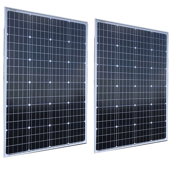 Baterias Painel solar de vidro monocristalino 18V 120W 200W 240W 140w 280W 185W 36pcs Cell Home System 12V 24V carregamento da bateria 230715