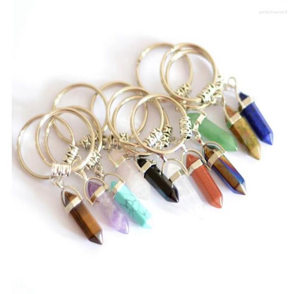Клавки натуральный камень для ключей -мачины Reiki Healing Quartz Key Ring