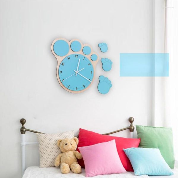 Orologi da parete Orologio minimalista per bambini Soggiorno Grande design moderno in legno silenzioso Reloj Pared Grande Home Decor LL50WC