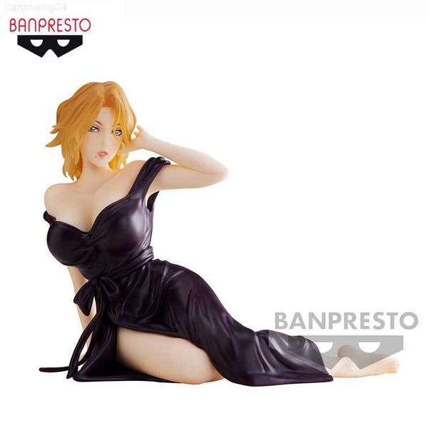 Anime Manga Disponibile originale BANPRESTO Relax Time Bleach Matsumoto Rangiku 12CM PVC Anime Figure Action Figure Giocattoli di modello L230717