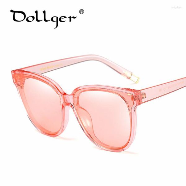 Sonnenbrille Dollger Mode Cat Eye Transparent Frauen 2023 Marke Designer Candy Farbe Klare Linse Kunststoff Gläser S1462