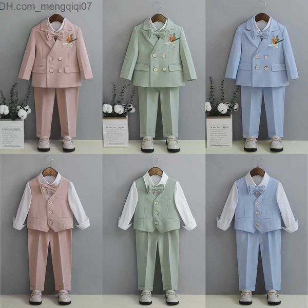 Kleidungssets Fomal-Kleid-Set für Kinder im britischen Stil für Babys, Hochzeit, Geburtstag, Party, Performance-Kleidung, Kinderjacke, Hose, Fliege, Kleidung Z230717