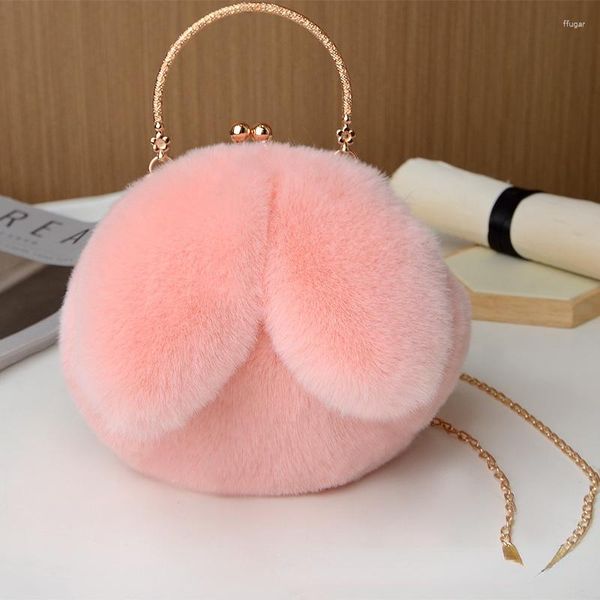 Borse portaoggetti Princess Bag Fur Duo Handheld Crossbody Fashion Versatile Chain Jacket Studente versione coreana