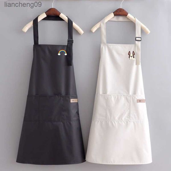 Fashion Simple Waterpronation Apron Женский ресторан приготовление талии без рукавов летняя мужская рабочая одежда L230620