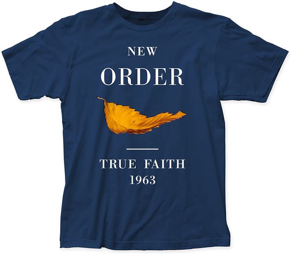Camisas masculinas Tops Roupas de algodão New Order True Faith ajustadas Camisetas masculinas Camisetas masculinas