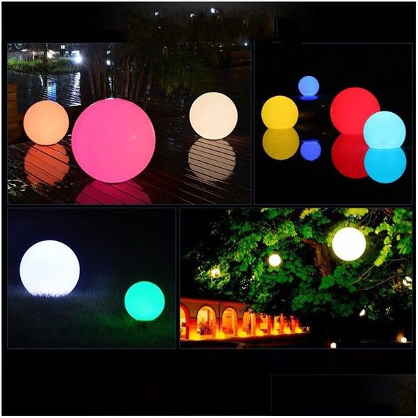 Decorazioni da giardino Colourf Solar Light Energy Float Lamp Ball Led Illuminato Piscina Forniture idriche Luci Tavolo da bar per esterni Dhmcv