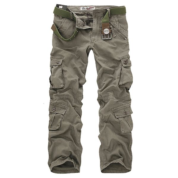 Pantaloni da uomo Pantaloni cargo da uomo di alta qualità Pantaloni casual multitasche larghi Pantaloni militari Pantaloni lunghi da uomo Pantaloni mimetici Plus Size 28-40 230715