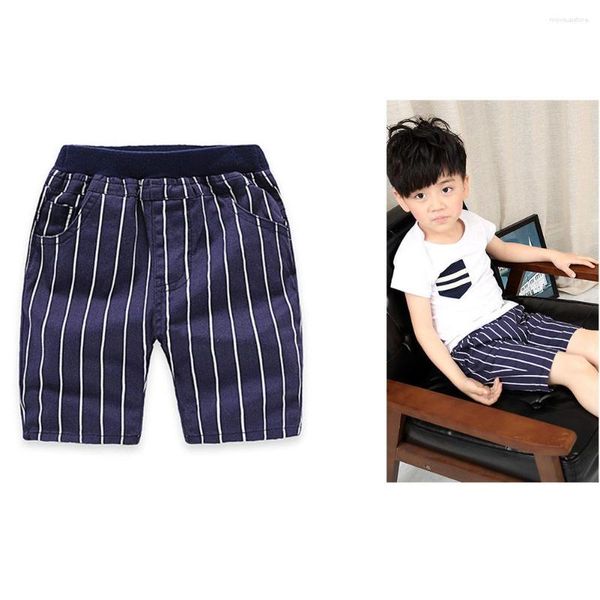 Roupas de ioga moda 2023 crianças meninos roupas shorts de verão 3-8 anos crianças padrão listrado casual solto para esportes