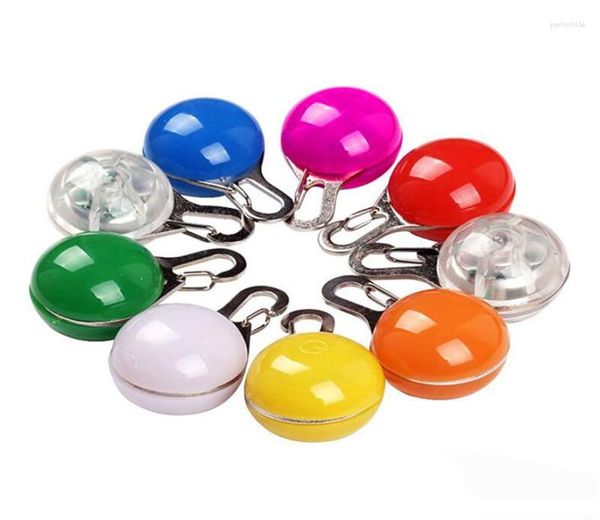 Collari per cani 100 Pz / lotto LED Collare per gatti Incandescente Ciondolo Notte Sicurezza Pet Porta Collana Luminosa Decorazione luminosa