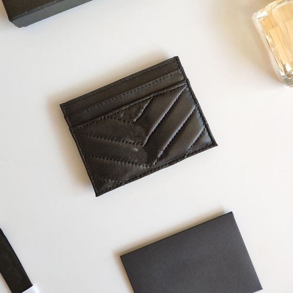 Donna CASSANDRE nera vera borsa pickup designer Pochette portafoglio in pelle con scatola originale