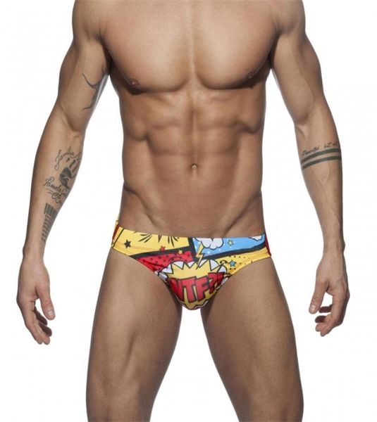 Roupa de banho masculina Sexy Biquíni Cueca de banho Engraçada Slap Me Calções de banho Calção de banho de praia Fato de banho à prova de água 25044035