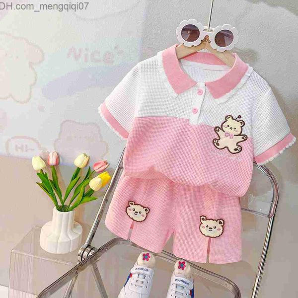 Kleidung Sets Sommer Baby Mädchen Shorts kinder Neue 2023 Koreanische Mode kinder Set 1-5 Jahr Kleinkind mädchen Kleidung Z230717