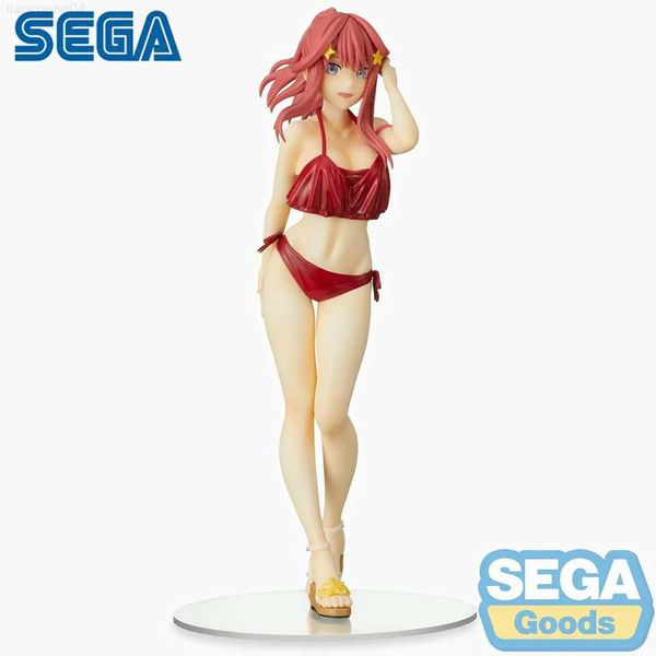 Anime Manga Qwiooe Original japanische Sega Gotoubun No Hanayome Nakano Itsuki Badeanzug PVC Action Figure Spielzeug Sammlung Modell Spiel Puppe L230717