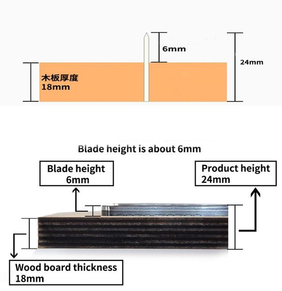 Pincéis 2pcs Japão Japão Blade Molde de aço Diy Card de couro Puncador de mão Faca Faca molde de madeira Die Leathercraft Conjunto de 100x70mm