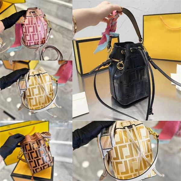 Nxy akşam çantaları kova çantaları tasarımcı çanta kadınlar deri omuz vintage renk eşleşen çantalar bayan crossbody cüzdan cüzdan 230307