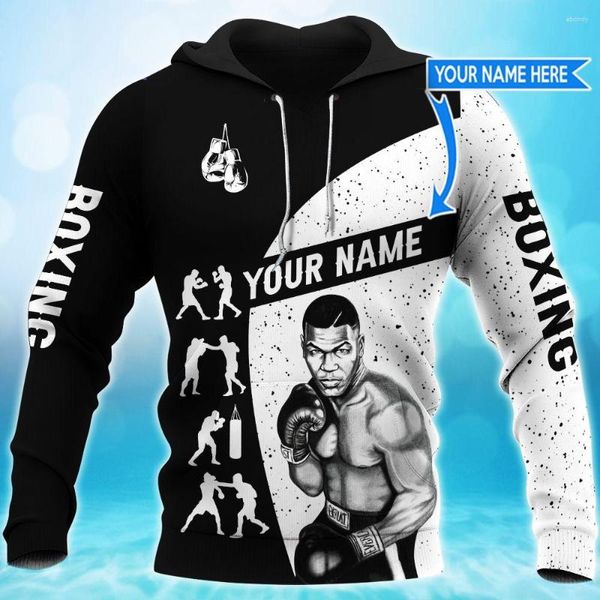 Moletom Masculino Moda Cosplay Esportes Boxe Luta Kickboxing Pulôver Treino 3DImpressão Homens/Mulheres Engraçado Outono Jaqueta Casual X7