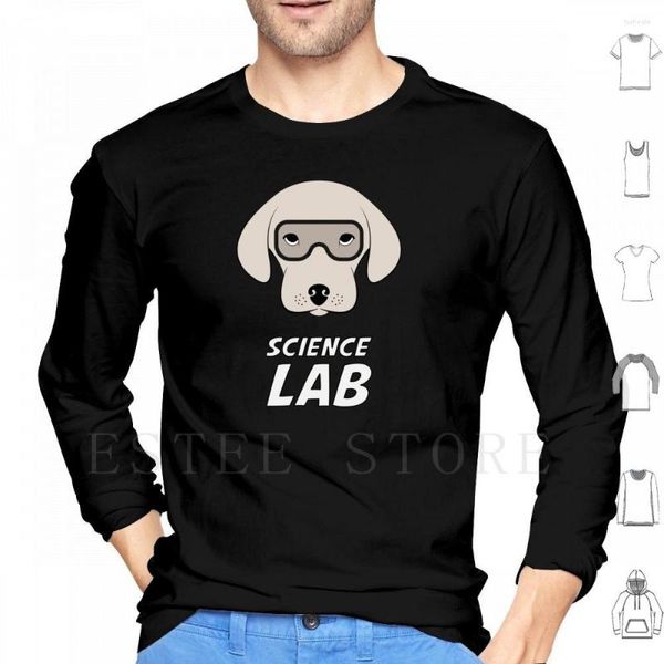 Moletons Masculinos Laboratório de Ciências Cão Labrador Química Óculos Nerd Física Trocadilho Piada Cachorrinho Animal Molécula Bonita