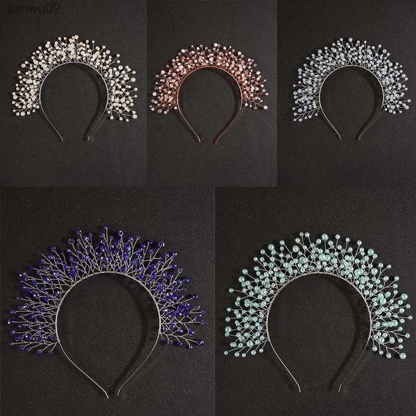 Cocar de casamento de cristal na moda Preal coroa de noiva acessórios de cabelo de dama de honra tiaras acessórios de cabelo de casamento feitos à mão L230704