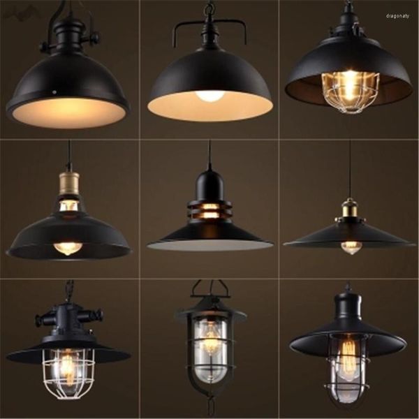 Pendelleuchten JW_Pendelleuchte American Village Vintage Licht Eisen Industriestil Kunstbeleuchtung Loft Esszimmer Arbeitszimmer Schlafzimmer