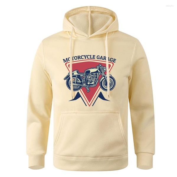 Herren Hoodies Enthusiast Motorrad Garage Pride To Ride Männlich Hip Hop Herbst Fleece Hoody Mode Lose Sweatshirts Raglan Herren Hoodie