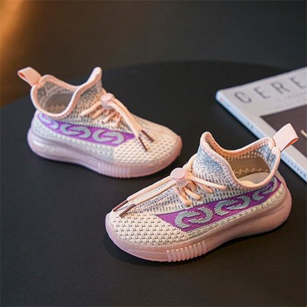 Boys' Coconut Shoes Spring and Autumn New Mesh Sports Shoes Girls' Fashion Middle and Big Children's Soft Sole Student Running Shoes