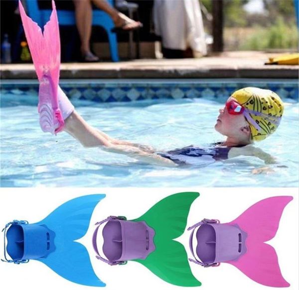 Home Einstellbare Meerjungfrau Schwimmflosse Tauchen Monoflosse Schwimmen Fuß Flipper Mono Fin Fischschwanz SwimTraining Für Kind Kinder Weihnachtsgeschenke JL1591