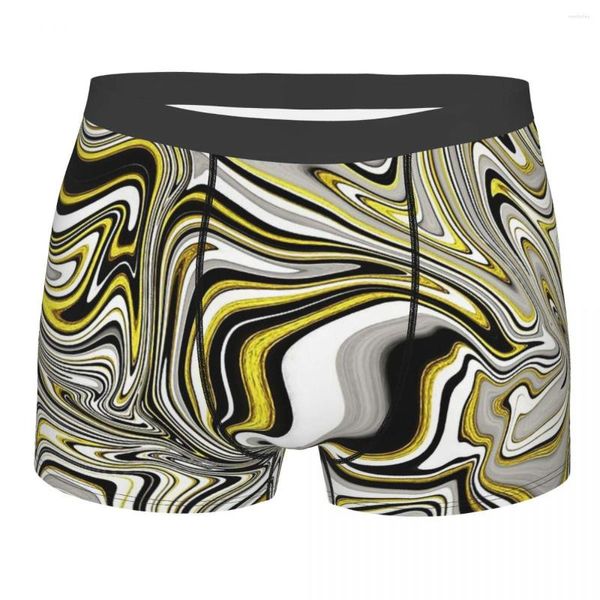 Cuecas Cool Swirls Of Black Gold White Marbling Marbled Marble Pattern Calcinhas Cuecas Masculinas Cuecas Boxer